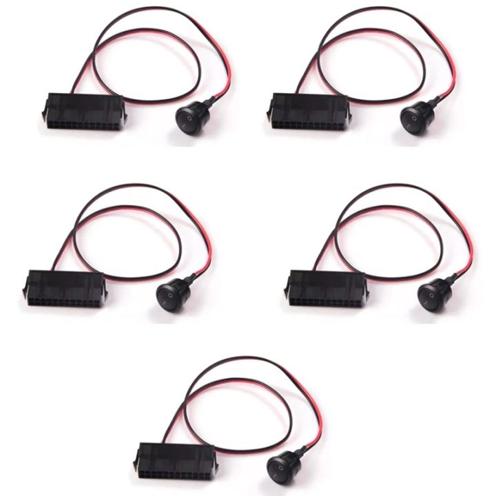 (UMEZ) 5Pcs 24-Pin Female ATX PSU Power Supply Switch Jumper ON/OFF ...