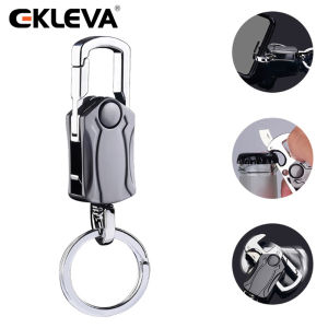 EKLEVA Multifunctional Heavy Duty Corkscrew Cool Keychain 360 Degree Bearing Silent Rotation Design Key Ring Mens Fashion Key