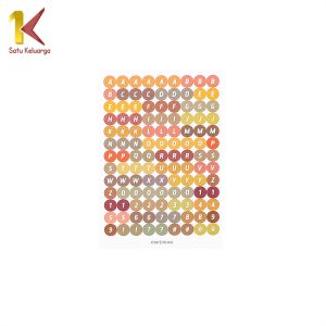 Satu Keluarga Stiker Alphabet Huruf Angka Deco Aesthetic C1121 Sticker DIY Scrapbook Planner Diary