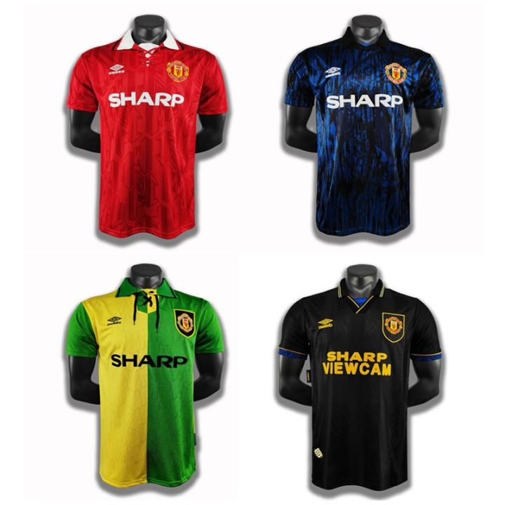 Maillot Manchester United Vintage 92-94 - Cantona 7, Troisième Jaune, Taille M - Occasion