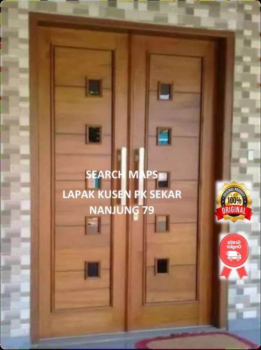 Pintu Kupu Kupu Meranti Oven Motif Kaca Minimalis Lazada Indonesia