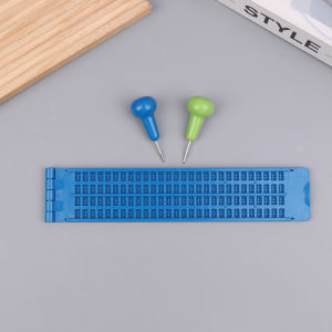 LEI 1set Braille Writing Stylus Paper Kit Practical And Portable Learning Supplies Blind Education Supplies For School Beginners