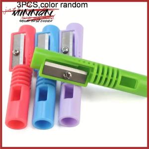 [minnan] ที่เหลาดินสอแบบแมนนวลอเนกประสงค์พร้อมฝาปิดป้องกันอุปกรณ์เครื่องเขียนแบบพกพา1 2ชิ้นสำหรับโรงเรียน