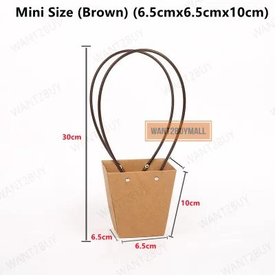 🇲🇾 7 Model Waterproof Flower Bouquet Paper Gift Bag Tote Florist Plant Box Basket Surprise Packing Kraft Kotak Bunga Beg