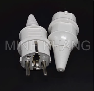 Phích cắm thẳng công suất lớn cao cấp/ Phích cấm điện châu âu/ chuôi cắm đực cho ở điện 220V