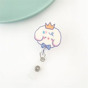 MMLUCK Dễ thương Hoạt hình Thẻ đeo ngực Thỏ Gấu Kẹp thẻ làm việc Ví Đựng Thẻ Tên Giữ huy hiệu y tá Kẹp thẻ ID Cuộn Huy hiệu có thể thu vào