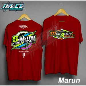 Kawkaw Store Kaos Mekanik Amatir Salam kuku hitam kaos bengkel racing distro M L XL XXL Baju Kaos Pria Distro Kaos Racing Kaos Racing pria