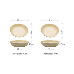 OMK Japanese Style Handmade Ceramic Tableware Set Dinner Plate Deep Dish Salah Bowl Soy Sauce Dish Home Art