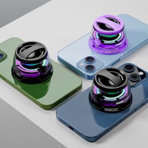 BVRZO แบบ2-in-1 ลำโพงบลูทูธขนาดเล็ก แม่เหล็กแบบแม่เหล็ก พร้อมไฟ RGB กล่องเสียงแบบไร้สาย เครื่องเล่นเพลง สร้างสรรค์และสร้างสรรค์ ซับวูฟเฟอร์แบบพกพา สำหรับสมาร์ทโฟนและแท็บเล็ต