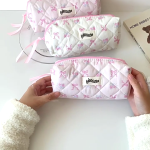 Pencil Pouch Pen Bag Simple Pencil Case Sweet Bows Pencil Bag Pen Pouch Aesthetic Pen Case Back to School Supplies