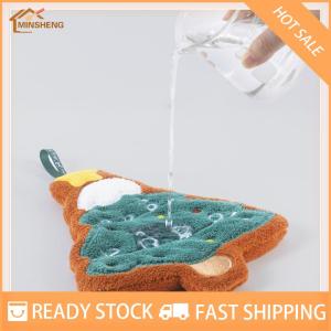 MIH ✨ COD ✨ ผ้าเช็ดมือคริสต์มาสผ้าเช็ดทำความสะอาดดูดซับได้ดีผ้าแขวนแห้งเร็วสำหรับห้องครัวผ้าซานตาคลอสสำหรับห้องน้ำ