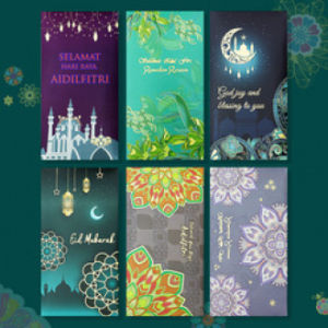 Eid Mubarak Envelopes Ramadan Decoration Money Package Red Envelopes Muslim Islamic Festival Supplie Eid Al-fitr Gift Favors