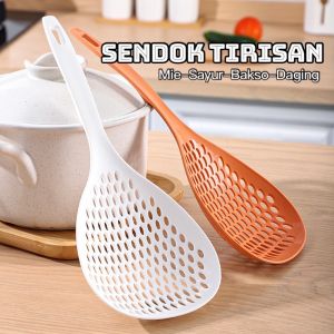 Sendok Saring Mie Multifungsi - Alat Pengangkat Sayur dan Bakso - Warna Aqua/Anggrek Abu-abu