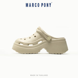 Marco Pony แฟชั่น รองเท้าแตะผู้หญิง พื้นหนา กันลื่น ทนต่อการสึกหรอ วัสดุ EVA รองเท้าแตะนุ่ม ดีไซน์ระบายอากาศ MH9031