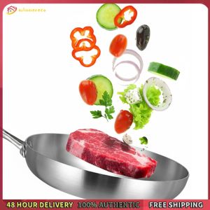 Induction Compatible Stainless Steel Nonstick Frying Pan 24cm for Healthy Cooking and Easy Release