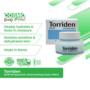 Torriden DIVE IN Hyaluronic Acid Soothing Cream 100ml