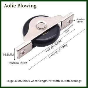 Aolie Steel Mute Wheel Sliding Door Wheel Cupboard Groove Load-bearing Nylon Pulley Wardrobe Wheel Sliding Door Wheels Furniture Hardware Accessories