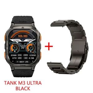 Kospet Tank M3 Đồng hồ thông minh Với GPS Gồ Ghề Cho Nam Giới 100M Không Thấm Nước 60 Ngày Extra-Pin dài 1.96 "AMOLED Luôn Luôn-On Hiển Thị cuộc gọi Bluetooth 100 + Chế độ thể thao Ngủ/Máu giám sát áp suất (Vành đồng hồ bằng Inox)