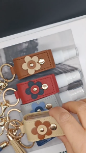 Travel Size Empty Bottles Sanitizer Holder with Keychain Hand Sanitizer Holder Squeeze Bottle Refillable Container