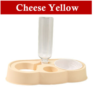 2 in1 Double Cat Dog Round Bowls for Pet Food Water Feeder Bekas Makanan Minuman Kucing