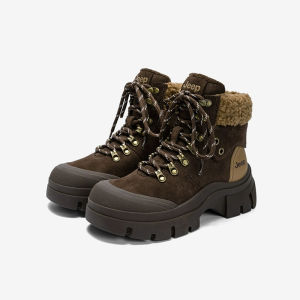 Jeep spirit mary jane Autumn and Winter New Outdoor Hiking Thick Bottom Anti slip Warm and Anti cold with Velvet Womens Snow Boots