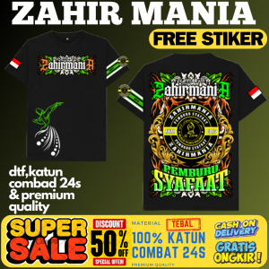 (ZMA04)KAOS MAJELIS ZAHIRMANIA LENGAN PENDEK UKURAN ANAK DAN DEWASA"FREE STIKER"