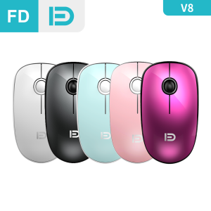 NEW FD V8 Wireless Mouse 2.4G Silent Click Basic Mice Fashion Cordless Mouse with Nano Receiver 1500 DPI Precise Control for Notebook Computer PC Laptop and Chromebook