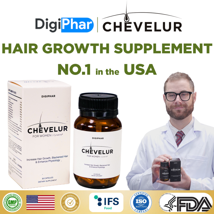 Chevelur Hair Growth Supplement, Stimulate Hair Growth After 8 Weeks Of
