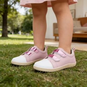 ZZFABER Children Barefoot Shoes Kids Soft Fiber Leather Sneakers Flexible Shoes for Girls Boys Casual Shoes Minimalist Footwear
