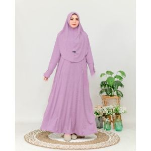 Keyra Dress Batwing Button Knit Premium  Gamis Casual Muslim Terbaru Simpel Panjang