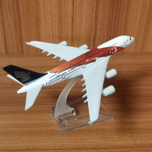 LEO 16cm 1:400 Singapore Bunting Airbus A380 aircraft model diecast alloy Airplane model 16cm childrens toys collection kids toy gift