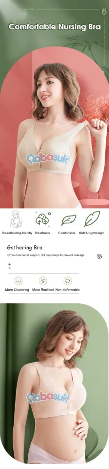 Maternity Seamless Nursing Bra Pregnancy Breastfeeding Gathered Lingerie  Comfort 