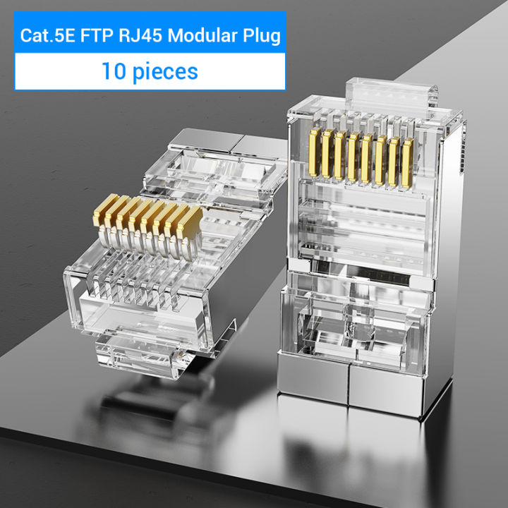 Vention Cat7 RJ45 Connector Cat7/6/5e STP 8P8C Modular Cable