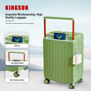 Travel Luggage Wide Handle Large Capacity Suitcase 20/24 INCH Multifunctional Boarding Trolley Case Password Box 行李箱