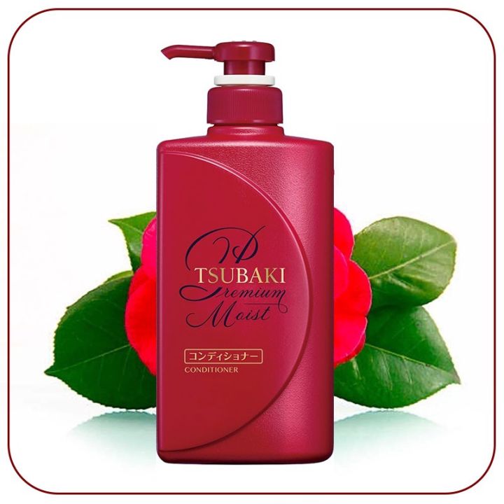 Dầu Gội Cao Cấp Dưỡng Tóc Bóng Mượt Tsubaki Premium Moist Shampoo 490ml - Màu Đỏ