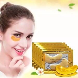 DORISNA 10pcs Gold Moisturizing Collagen Eye Mask Authentic Reduce Eyebags and Glow Skin Effect