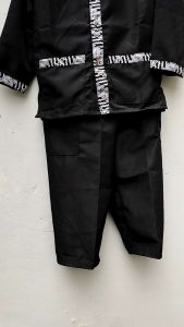 Setelan Baju Pangsi Anak Sekolah Batik Leher & Bonus Iket