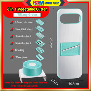 PDM Premium 304 Stainless Steel Vegetable Blader Set with 6 different Blade types 6 in 1 Vegetable slicer Grater set
