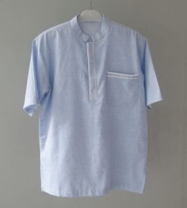 Baju Koko Muslim Pria Lengan Pendek Katun Slub by DRE5