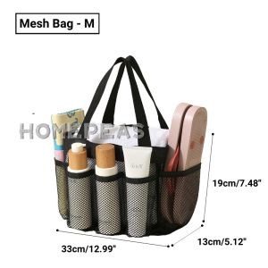 Homepeas® Mesh Wash Shower Bag Tote Bag Travel Beach Swimming Bag Cosmetic Bag with Pockets