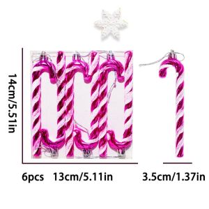QIHUISHI Festive Twisted Candy Cane Ornaments for Christmas Tree Decoration - DIY Holiday Décor