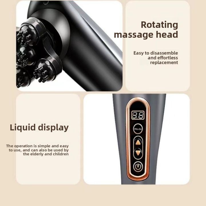 MUSCLEX%20Multi-purpose%20Wireless%20Massager%20Various%20Massage%20Heads%20Acupuncture%20Massage%20Dolphin%20Massager%20%20Red%20Light%20Simulation%20Massage%20Stick%20Back%20-%20Image%205