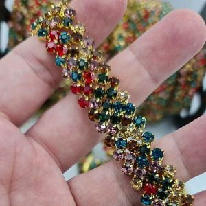 Aplikasi Renda Berlian Kristal Kode BH Kualitas Bagus Premium Per 10 cm