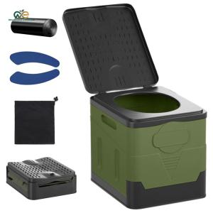 Portable Camping Toilet Trash Can Portable Toilet Stool for Adults & Kids for Car Truck Camping Hiking Fishing Long Trip [Winnereco Lifestyle]