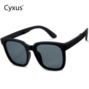 Cyxus Foldable Polarized Sunglasses For Children Portable Folding Shades For Kids UV400 Protection Day-View Sunscreen Protective Round Square Frame Eyeglasses Original Brand 6019