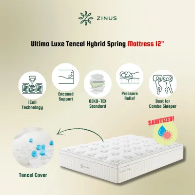 Tilam Zinus Ultima Luxe Tencel Hybrid Spring Mattress 30 cm