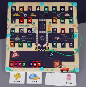 141. [SEDIA STOK ADA] 2in1 Papan Maze magnetik Magnetic Board Zoo Parking Lot Scrabble Game Educational Toy 字母交通配对迷宫游戏🚗