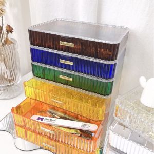 PTPT  24 Grids Nail Art Jewelry Storage Box with Removable Grid Drawer Type DIY Craft Display Stand Smooth Surface Transparent False Tip Container Nail Art Accessories