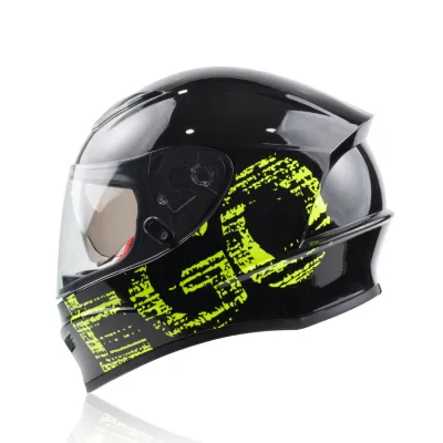 MŨ BẢO HIỂM EGO E8 SV - GLOSS BLACK FLUO YELLOW
