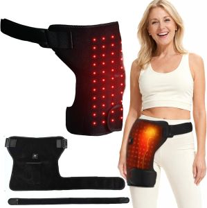Hip Brace Red Light Therapy for Hip Pain in Menopausal Women Upgraded Hip Heating Pad Support Brace with 3 Heat Levels Move Confidently & Sleep Through The Night (Red Light Heating)